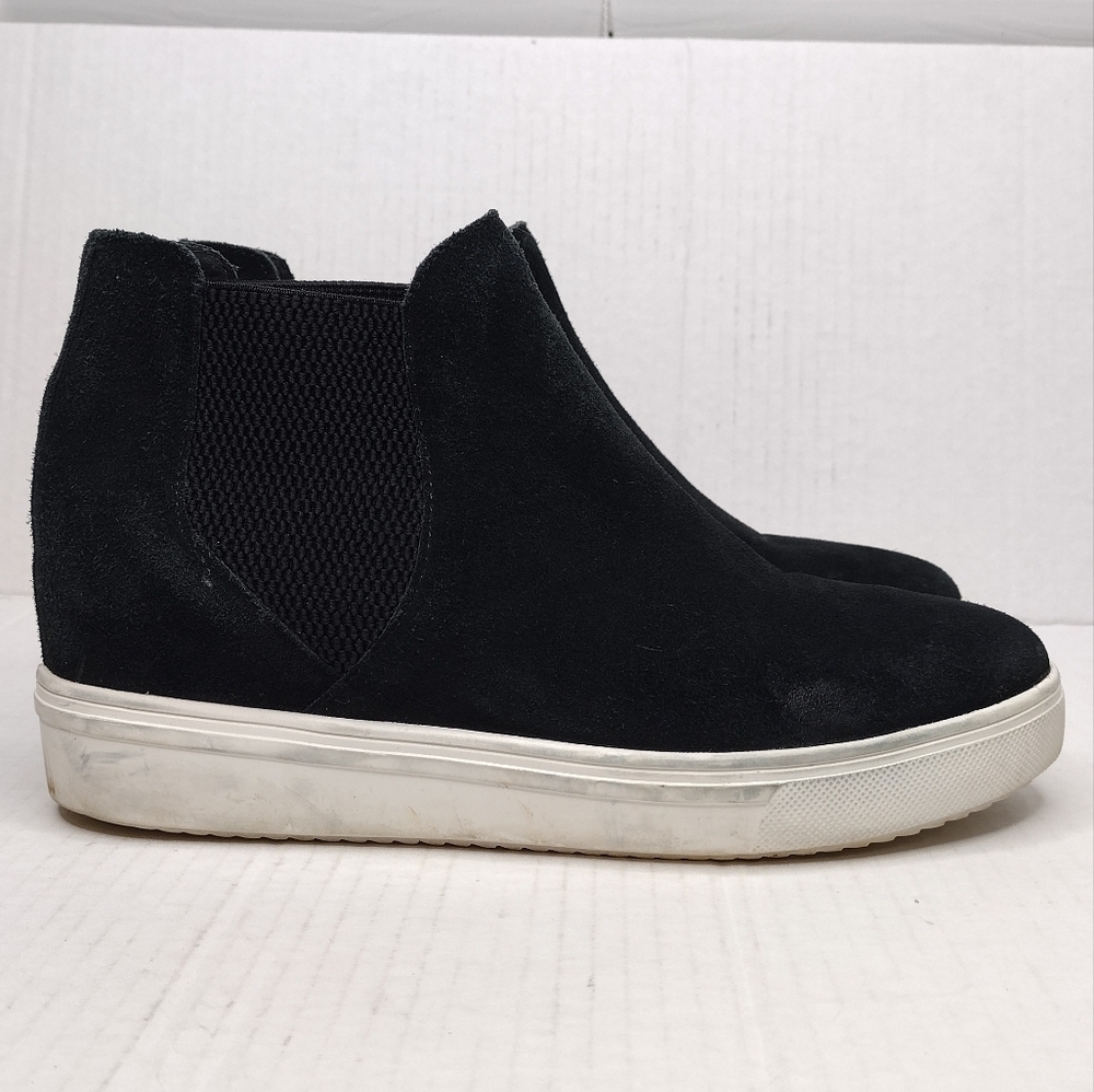 Steve Madden Sultan Women's Black Suede Chelsea Ankle Sneaker Shoes Size 8M - Picture 4 of 13